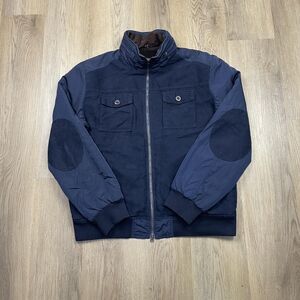 Tommy Hilfiger Jacket Mens XL Navy Blue Full Zip Faux Fur Lined Winter Coat